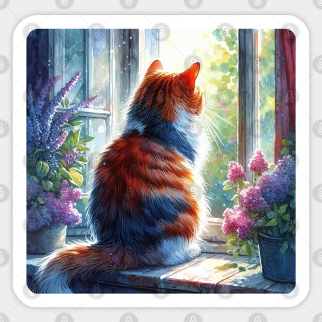 Cat's Garden Vista Sticker by CAutumnTrapp